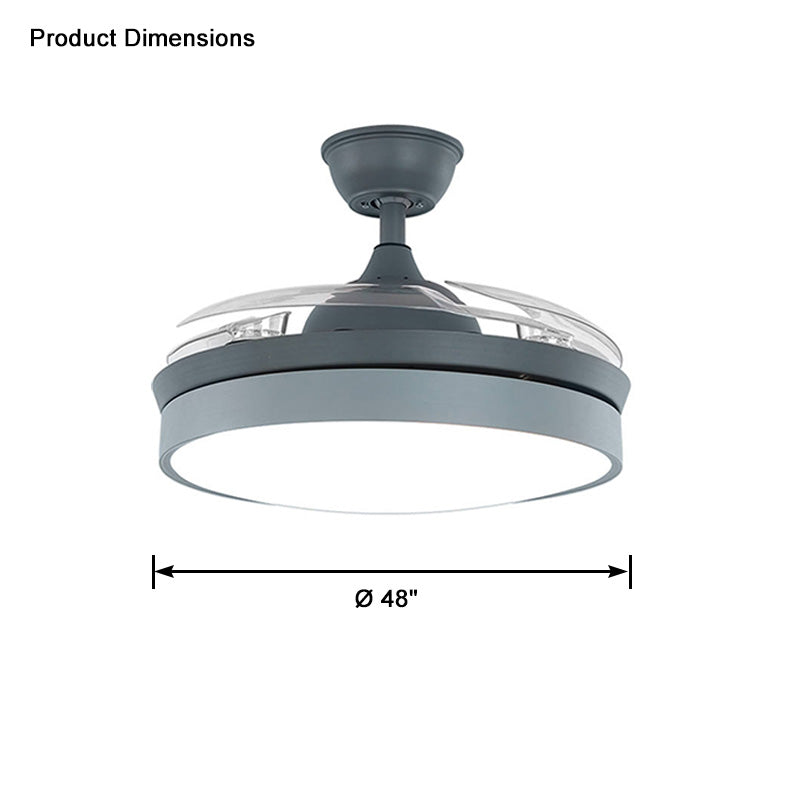 WOMO Retractable Ceiling Fan Lamp-WM5078