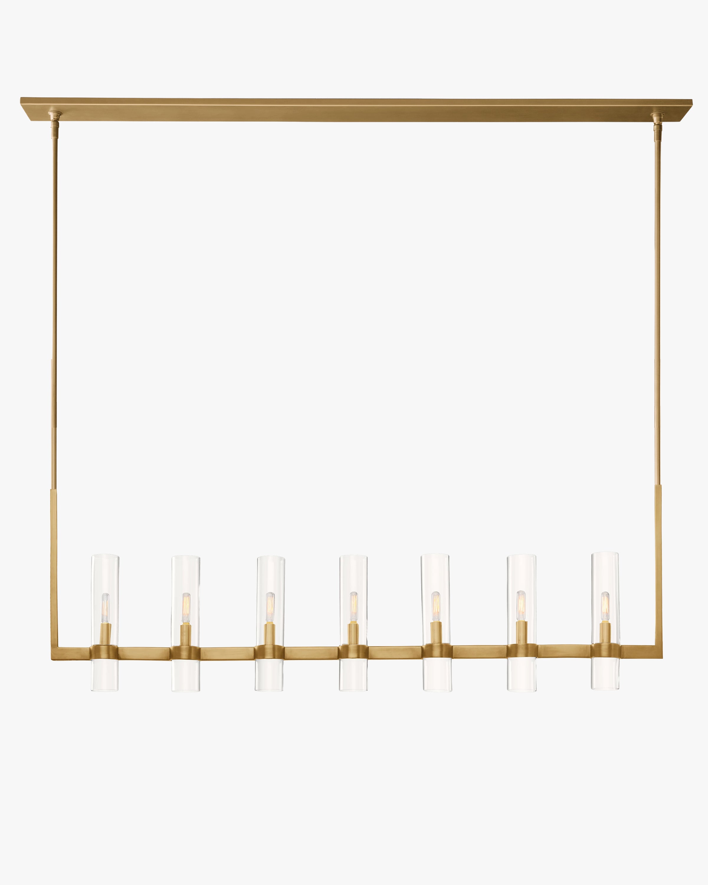 WOMO Cylindrical Glass Candle Linear Chandelier - Ravelle