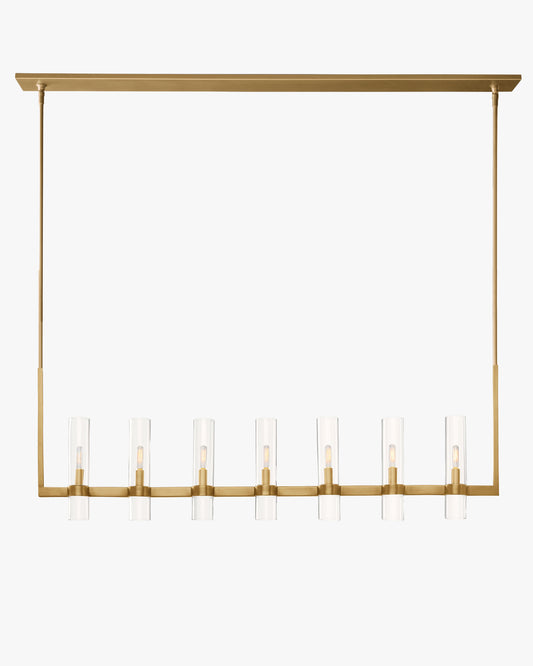 WOMO Cylindrical Glass Candle Linear Chandelier - Ravelle