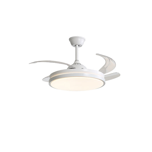 WOMO Retractable White Ceiling Fan Lamp-WM5079