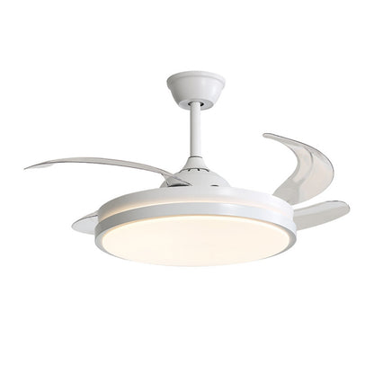 WOMO Retractable White Ceiling Fan Lamp-WM5079