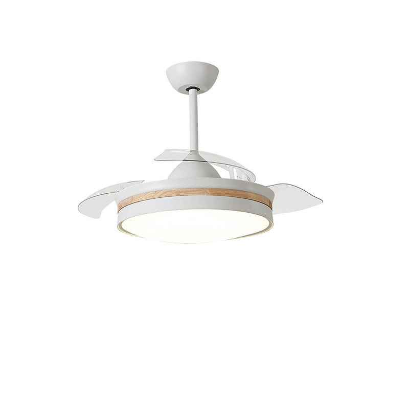 WOMO White Retractable Ceiling Fan Lamp-WM5080