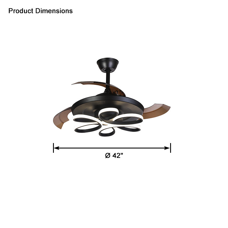 WOMO Unique Retractable Ceiling Fan Lamp-WM5081