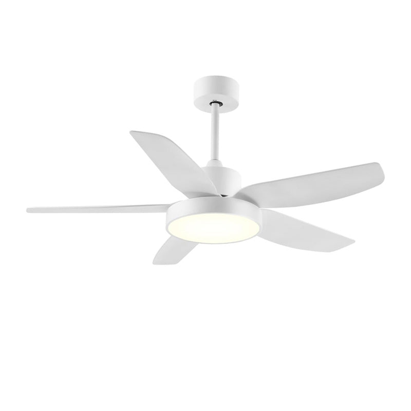 WOMO 5 Blade White Ceiling Fan Lamp-WM5083