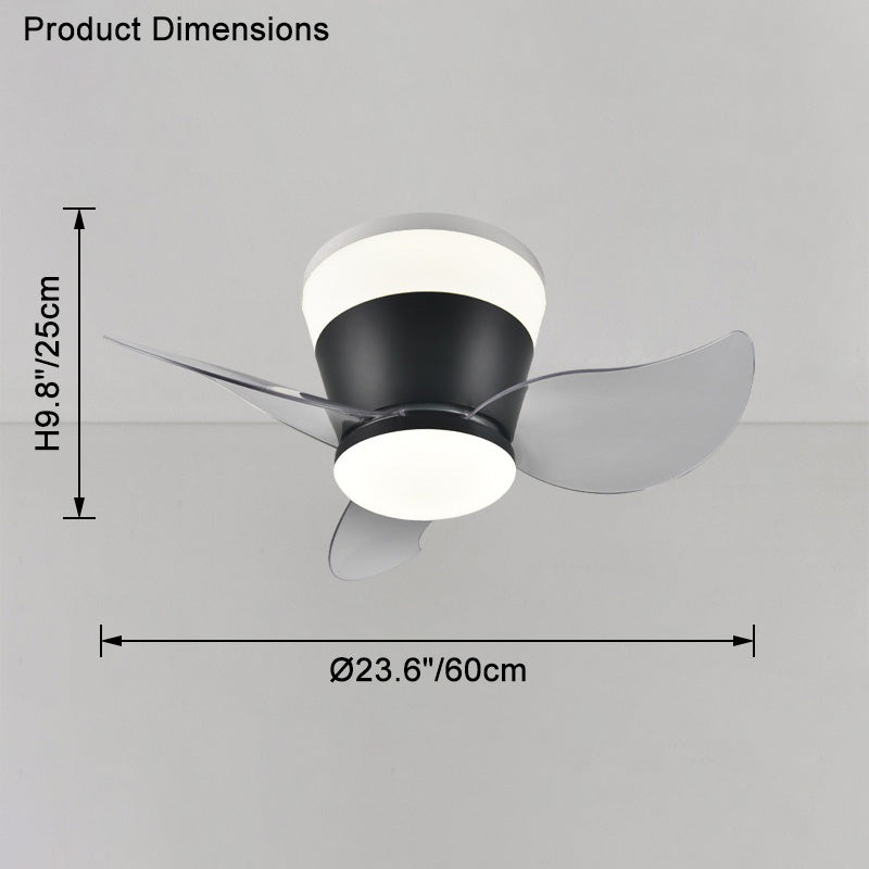 WOMO Small Low Profile Ceiling Fan Lamp-WM5084