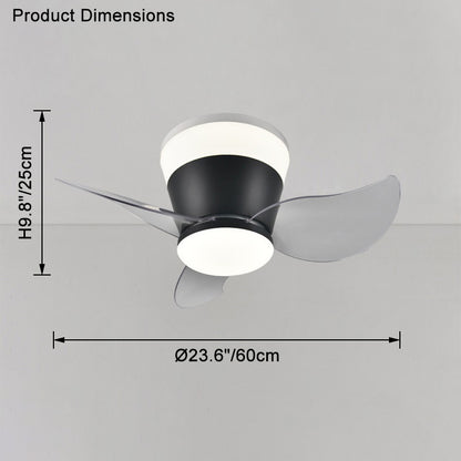 WOMO Small Low Profile Ceiling Fan Lamp-WM5084