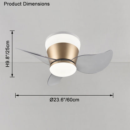 WOMO Small Low Profile Ceiling Fan Lamp-WM5084