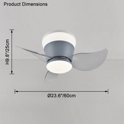 WOMO Small Low Profile Ceiling Fan Lamp-WM5084