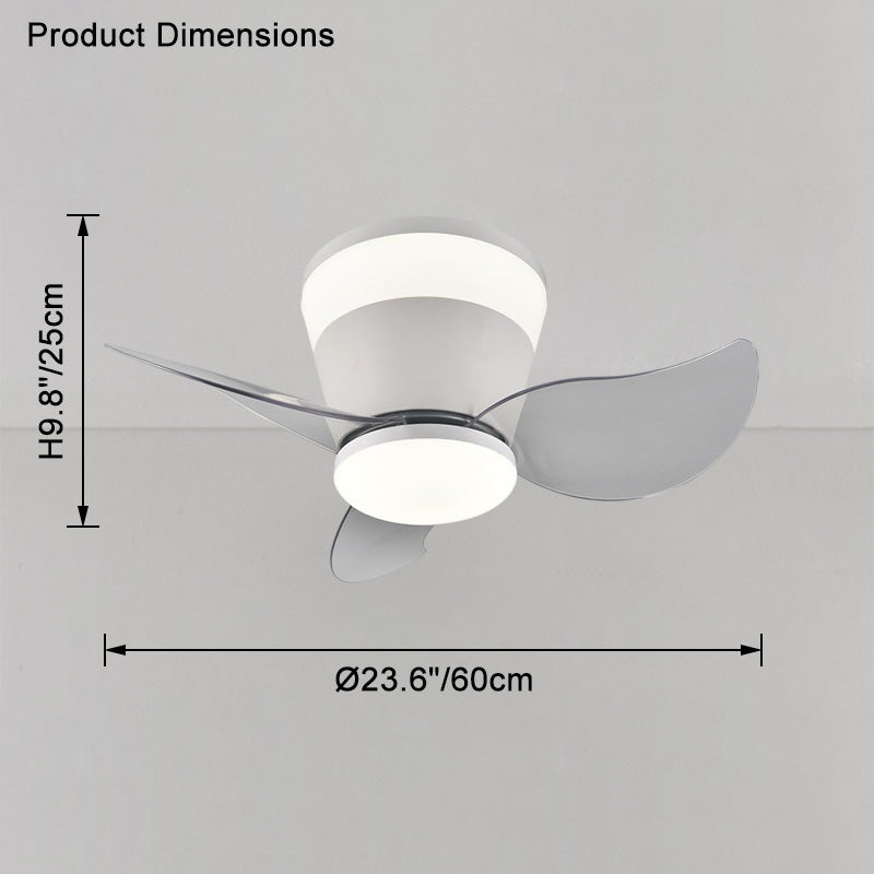 WOMO Small Low Profile Ceiling Fan Lamp-WM5084