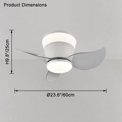 WOMO Small Low Profile Ceiling Fan Lamp-WM5084