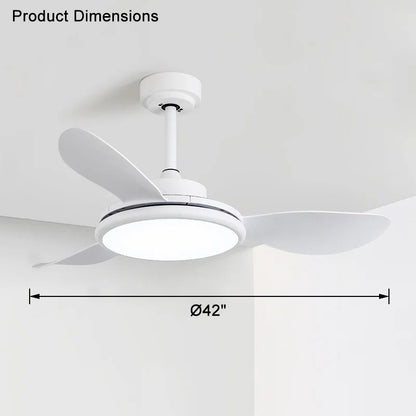 WOMO White Modern Ceiling Fan Lamp-WM5085