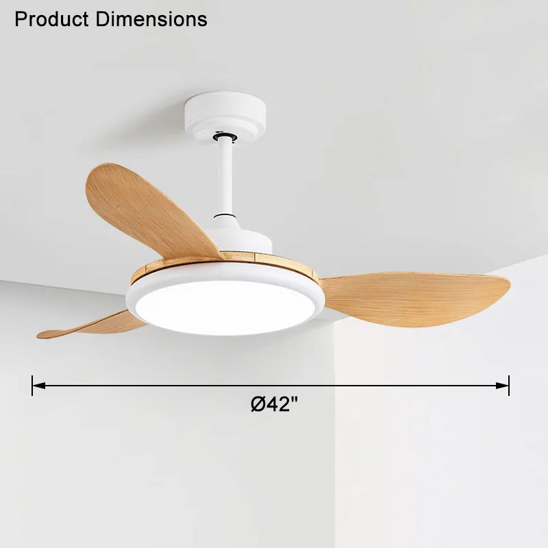 WOMO White Modern Ceiling Fan Lamp-WM5085