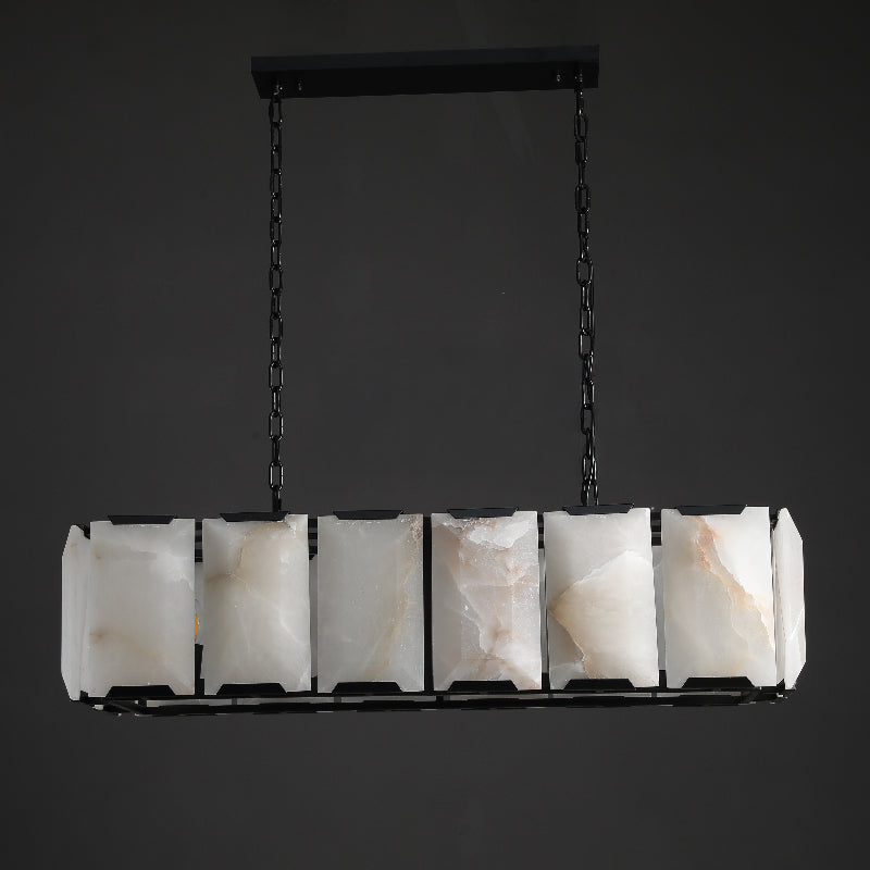 WOMO Alabaster Rectangular Chandelier – Harlow