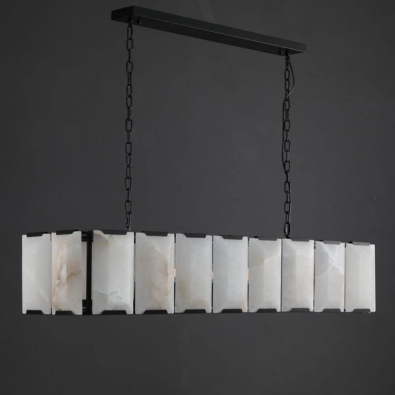 WOMO Alabaster Rectangular Chandelier – Harlow