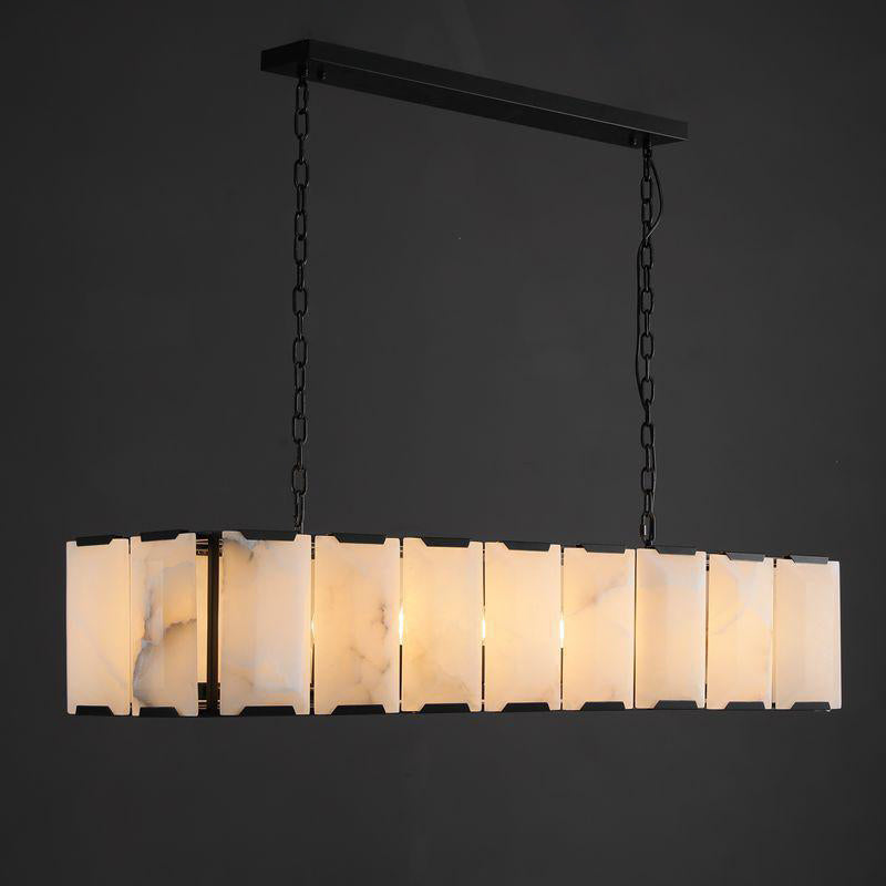 WOMO Alabaster Rectangular Chandelier – Harlow
