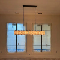 WOMO Alabaster Rectangular Chandelier – Harlow