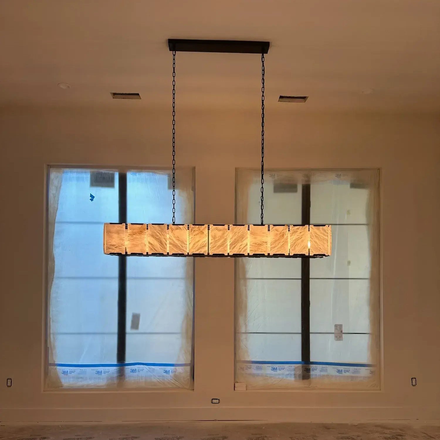 WOMO Alabaster Rectangular Chandelier – Harlow
