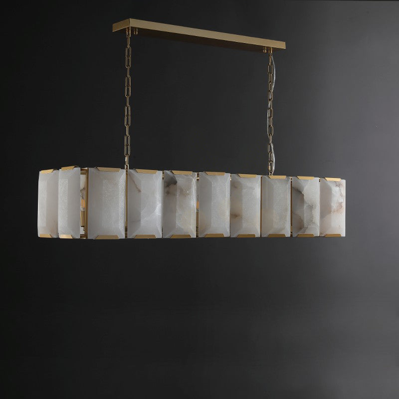 WOMO Alabaster Rectangular Chandelier – Harlow