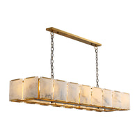 WOMO Alabaster Rectangular Chandelier – Harlow