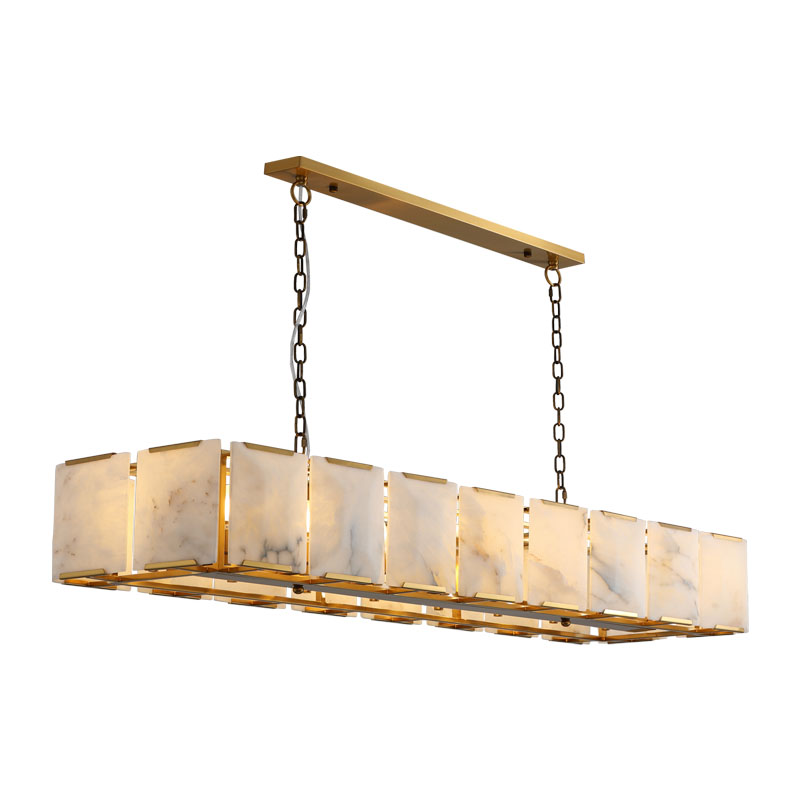 WOMO Alabaster Rectangular Chandelier – Harlow
