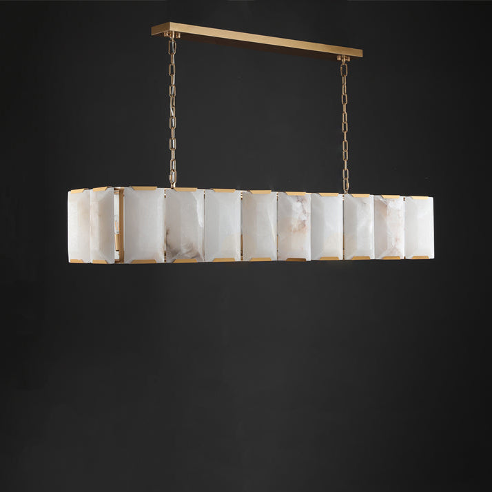 WOMO Alabaster Rectangular Chandelier – Harlow