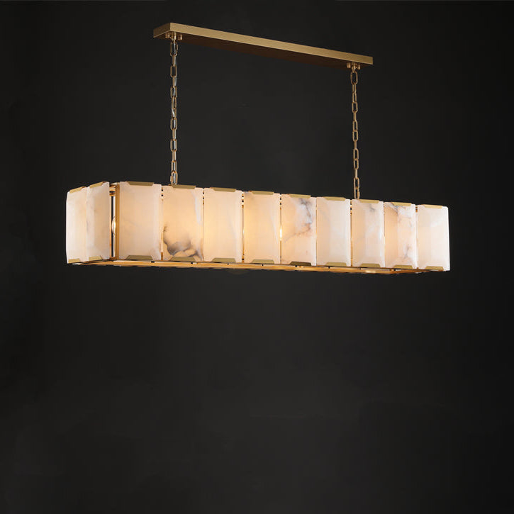 WOMO Alabaster Rectangular Chandelier – Harlow