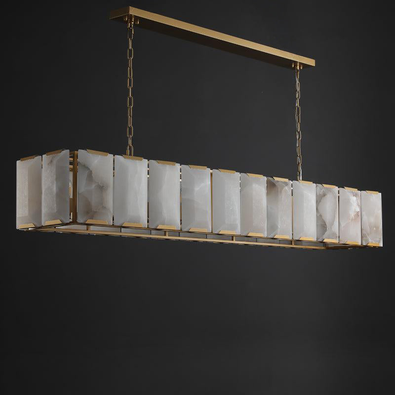 WOMO Alabaster Rectangular Chandelier – Harlow