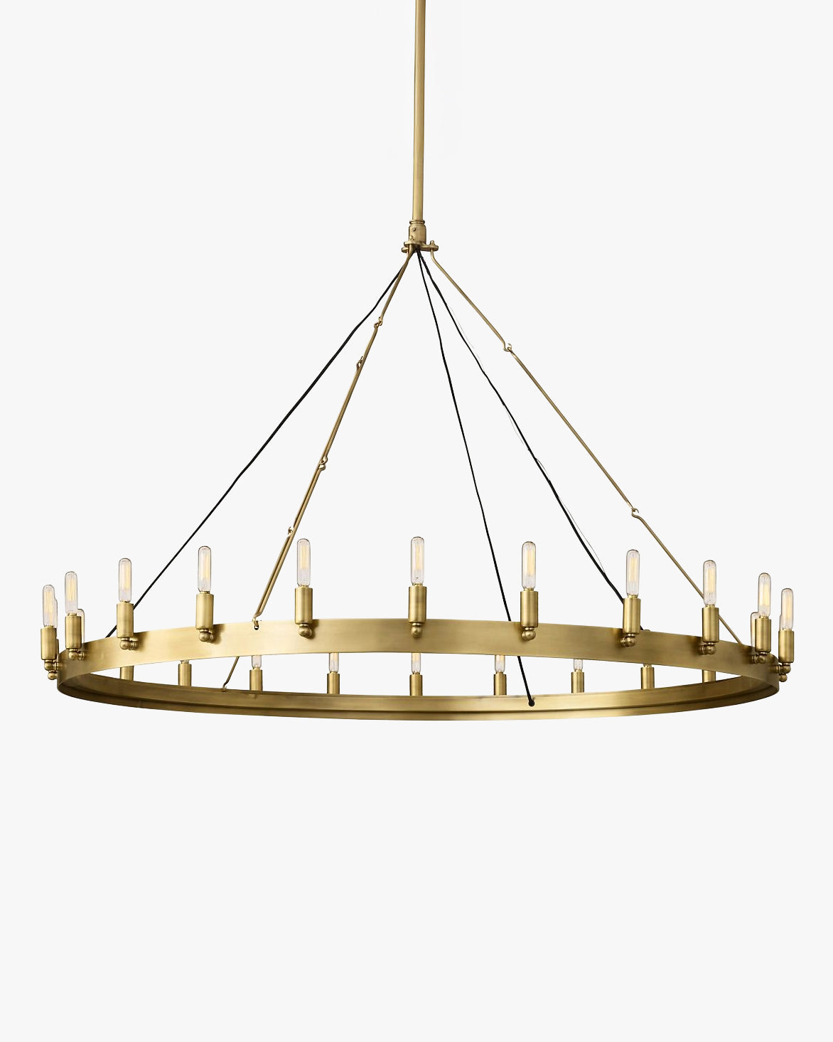 WOMO Vintage Filament Bent Tip Candle Round Chandelier - Camino