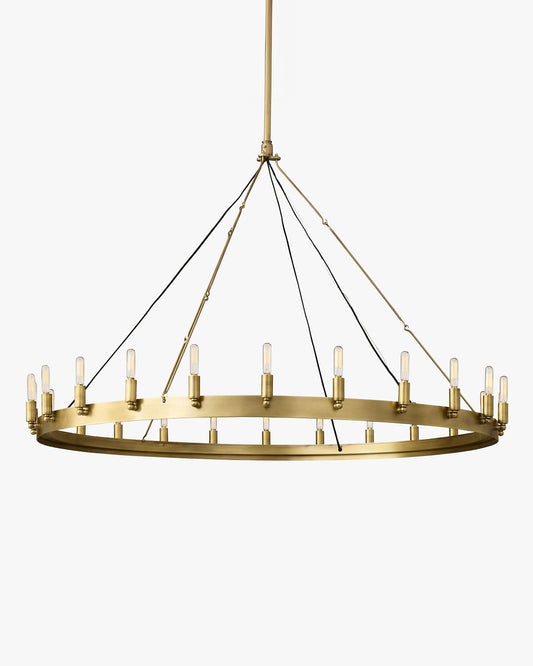 WOMO Vintage Filament Bent Tip Candle Round Chandelier - Camino
