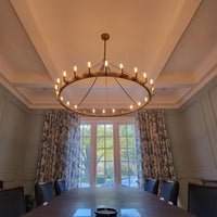 WOMO Vintage Filament Bent Tip Candle Round Chandelier - Camino