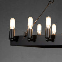 WOMO Filament Tubular Candle Rectangular Chandelier - Camino