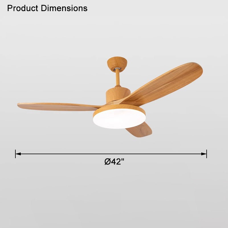 WOMO 3 Wood Blade Ceiling Fan Lamp-WM5090