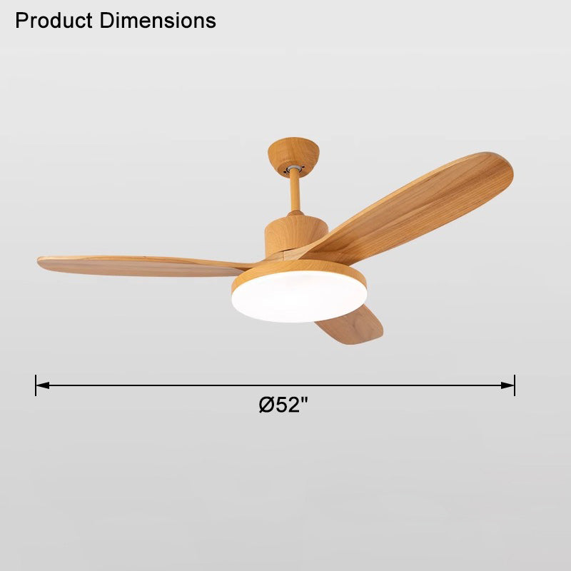 WOMO 3 Wood Blade Ceiling Fan Lamp-WM5090