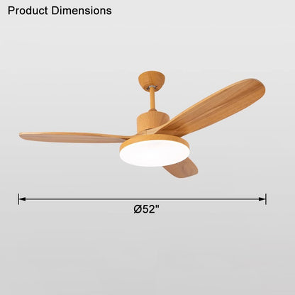 WOMO 3 Wood Blade Ceiling Fan Lamp-WM5090