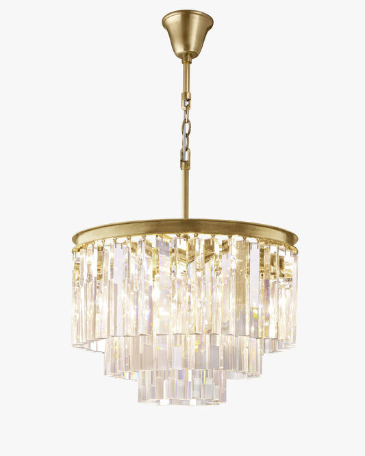 WOMO Crystal Prism Tiered Chandelier - Odeon