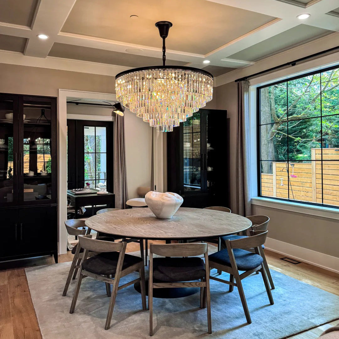 WOMO Crystal Prism Tiered Chandelier - Odeon