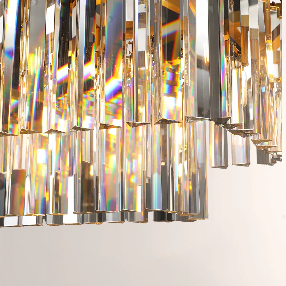 WOMO Crystal Prism Rectangular Chandelier - Odeon