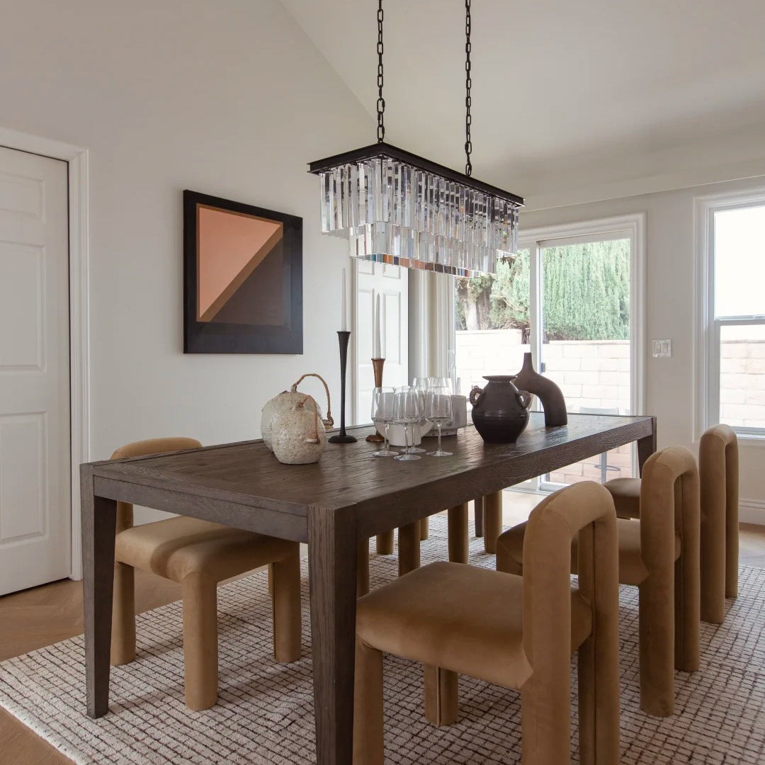 WOMO Crystal Prism Rectangular Chandelier - Odeon