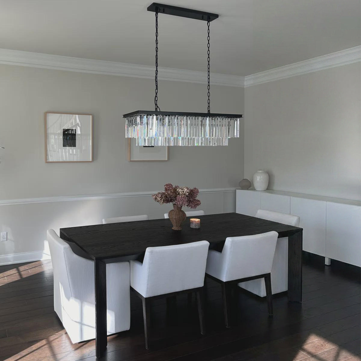 WOMO Crystal Prism Rectangular Chandelier - Odeon