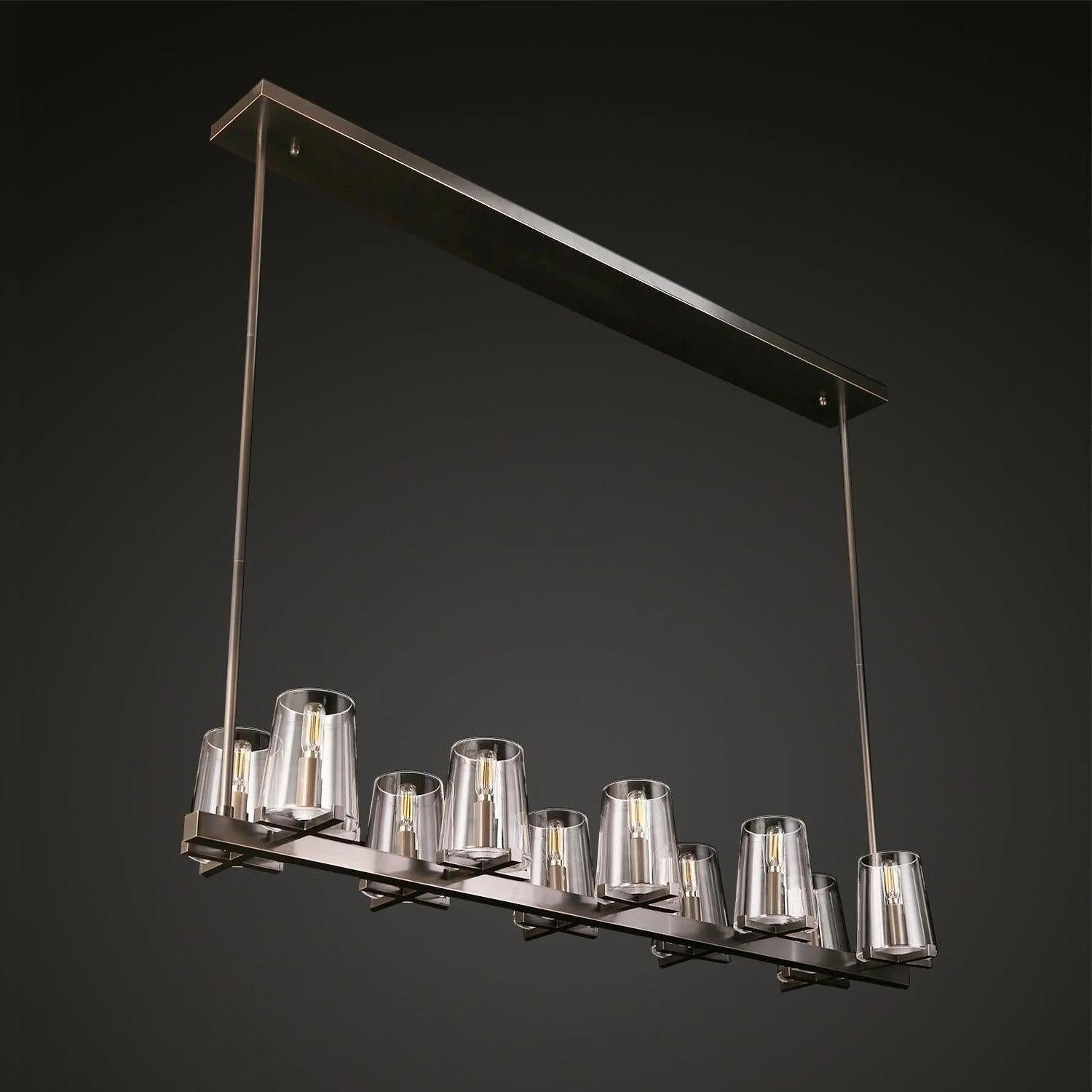 WOMO Hurricane Candle Linear Chandelier - Pauillac
