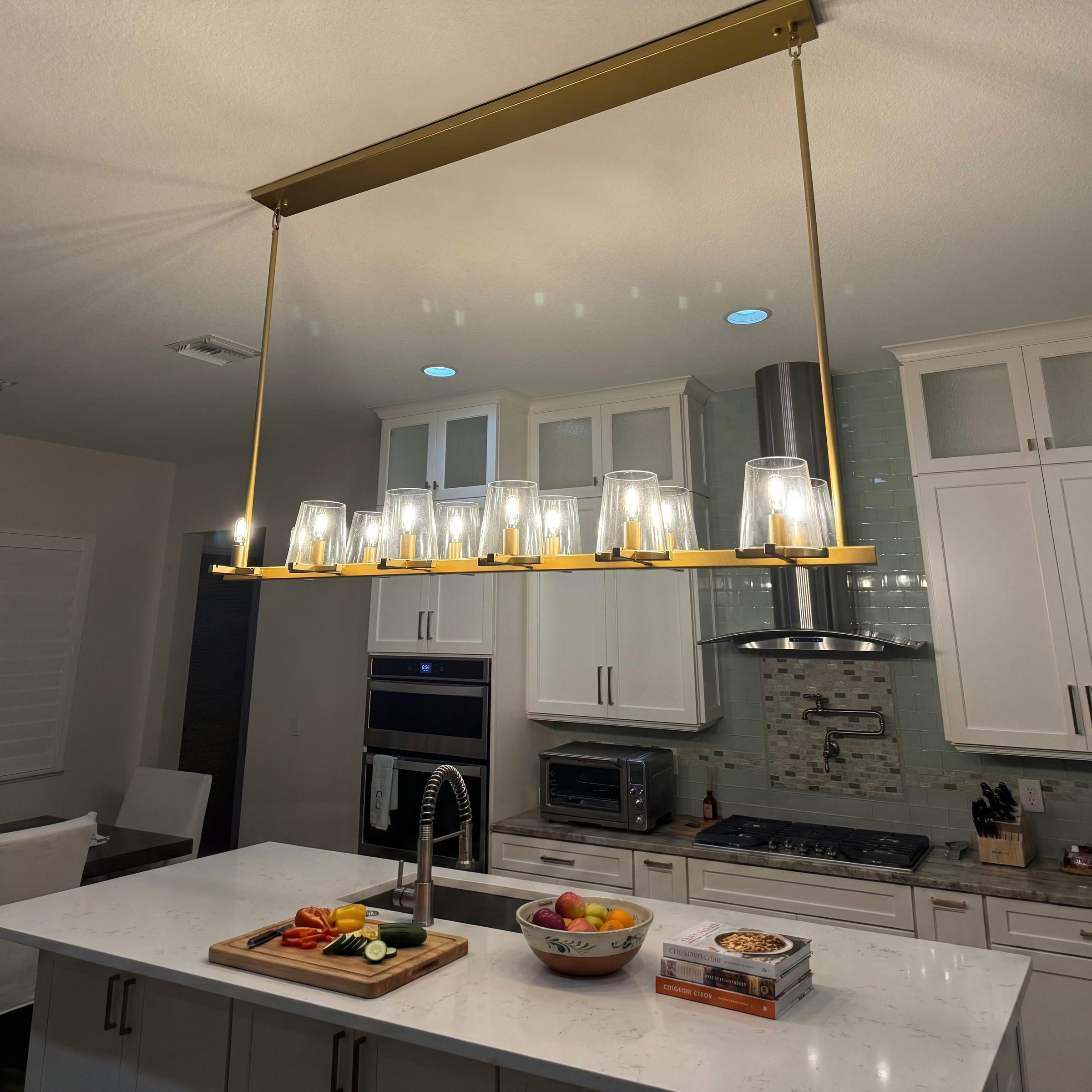WOMO Hurricane Candle Linear Chandelier - Pauillac