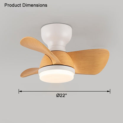 WOMO Small Flush Mount Ceiling Fan Lamp-WM5114