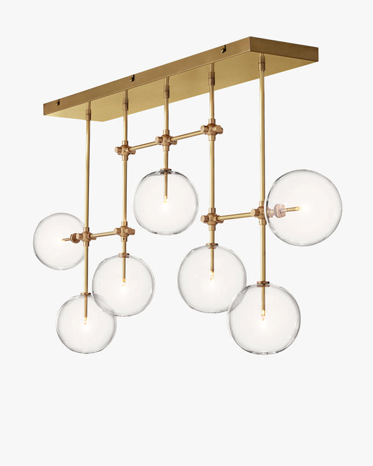 WOMO Linear Sputnik Globe Glass Chandelier - Mobile