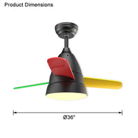 WOMO 3 Blade Tapered Ceiling Fan Lamp-WM5099
