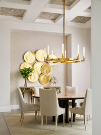 WOMO Fluted-Glass Candlestick Round Chandelier - Cannele