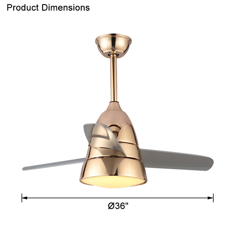 WOMO 3 Blade Tapered Ceiling Fan Lamp-WM5099