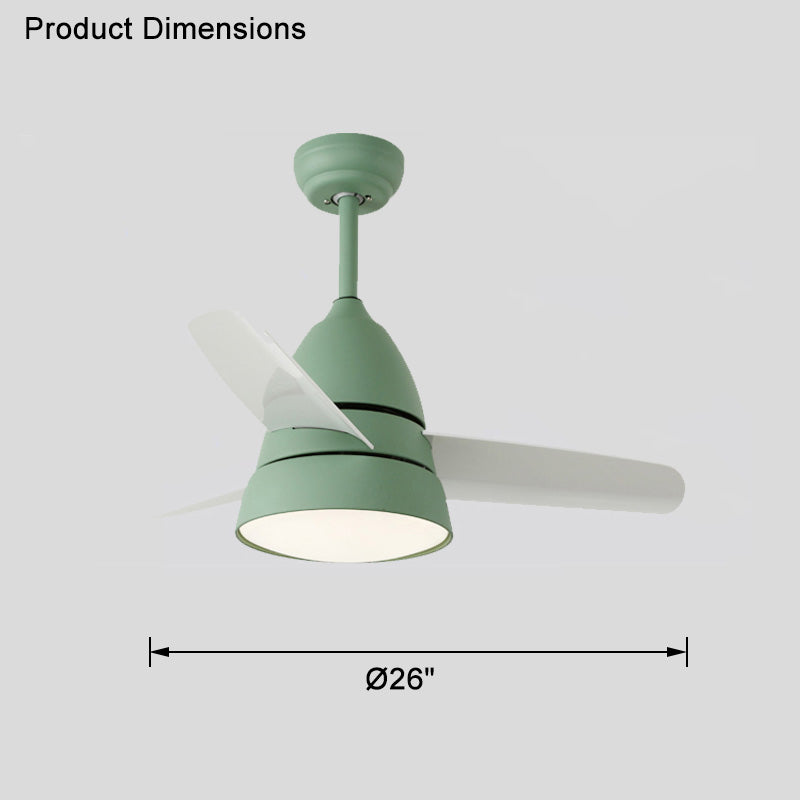 WOMO 3 Blade Tapered Ceiling Fan Lamp-WM5099