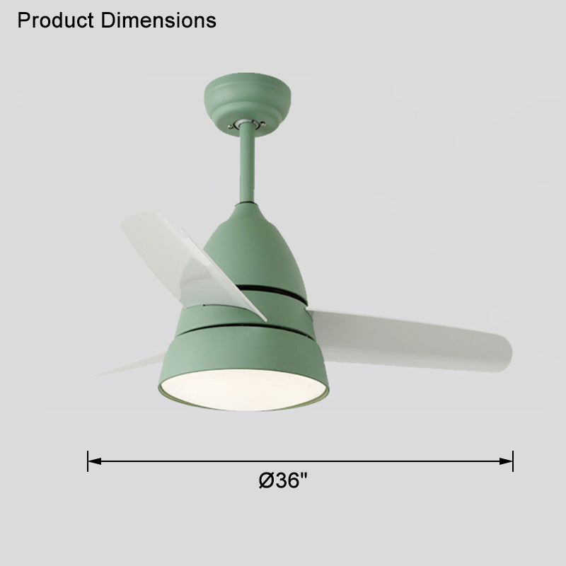 WOMO 3 Blade Tapered Ceiling Fan Lamp-WM5099