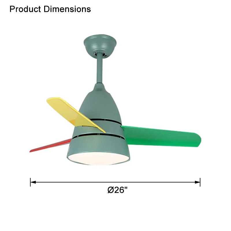 WOMO 3 Blade Tapered Ceiling Fan Lamp-WM5099