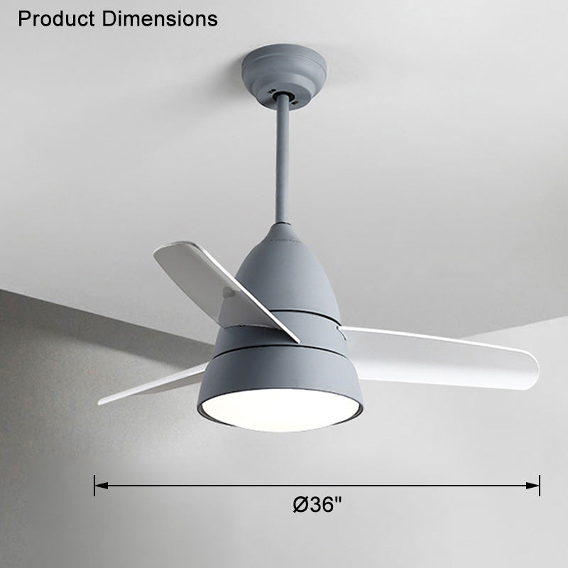 WOMO 3 Blade Tapered Ceiling Fan Lamp-WM5099